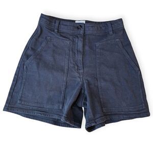 Aritzia Wilfred Free Black High Rise Jean Shorts Size 2